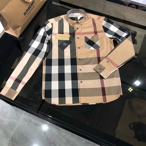 boys fake burberry shirt